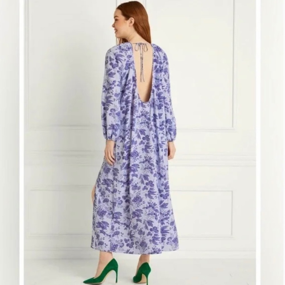 HILL HOUSE SIMONE DRESS IN LILAC TONAL FLORAL SIZE XL NWT